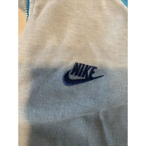 Nike Mens Blue White Long Sleeve Distressed Zip Up Hoodie Jacket Medium - Picture 4 of 7